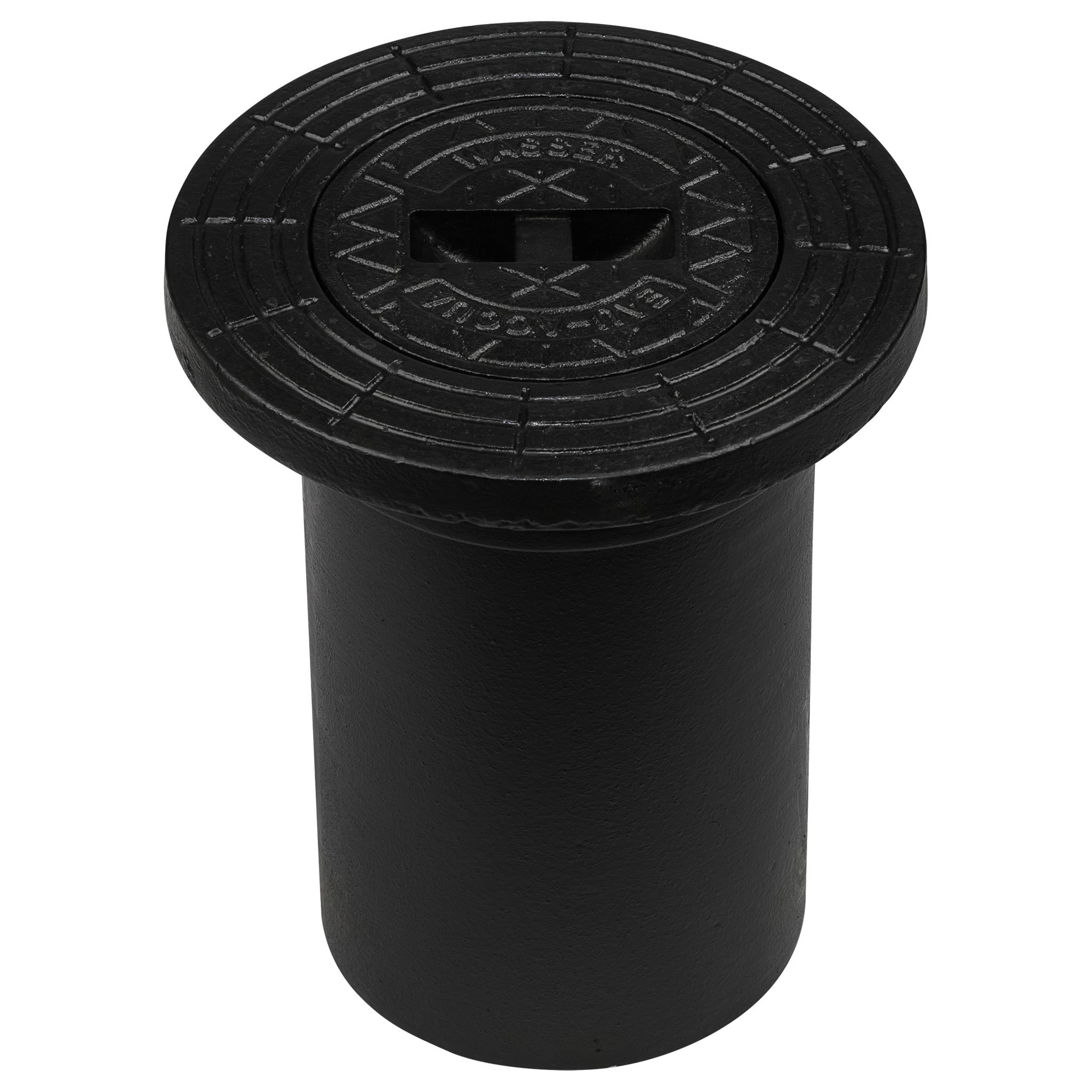 Straßenkappe für Wasser Schieberkappe mit Gusseisendeckel Hausanschluss h= 150mm Straßenkappe für Wasser Schieberkappe mit Gusseisendeckel Hausanschluss h= 150mm